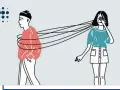 Una donna piange, legata a un uomo che si allontana. Le cause della dipendenza affettiva sono complesse.