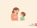 Donna parla con un bambino, suggerimenti su come sbloccare un bambino che non parla.