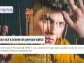 Volto frammentato dietro un vetro increspato, che evoca il disturbo schizoide di personalità e la difficoltà nelle relazioni.