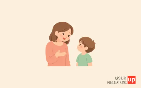 Donna parla con un bambino, suggerimenti su come sbloccare un bambino che non parla.