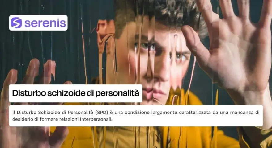 Volto frammentato dietro un vetro increspato, che evoca il disturbo schizoide di personalità e la difficoltà nelle relazioni.