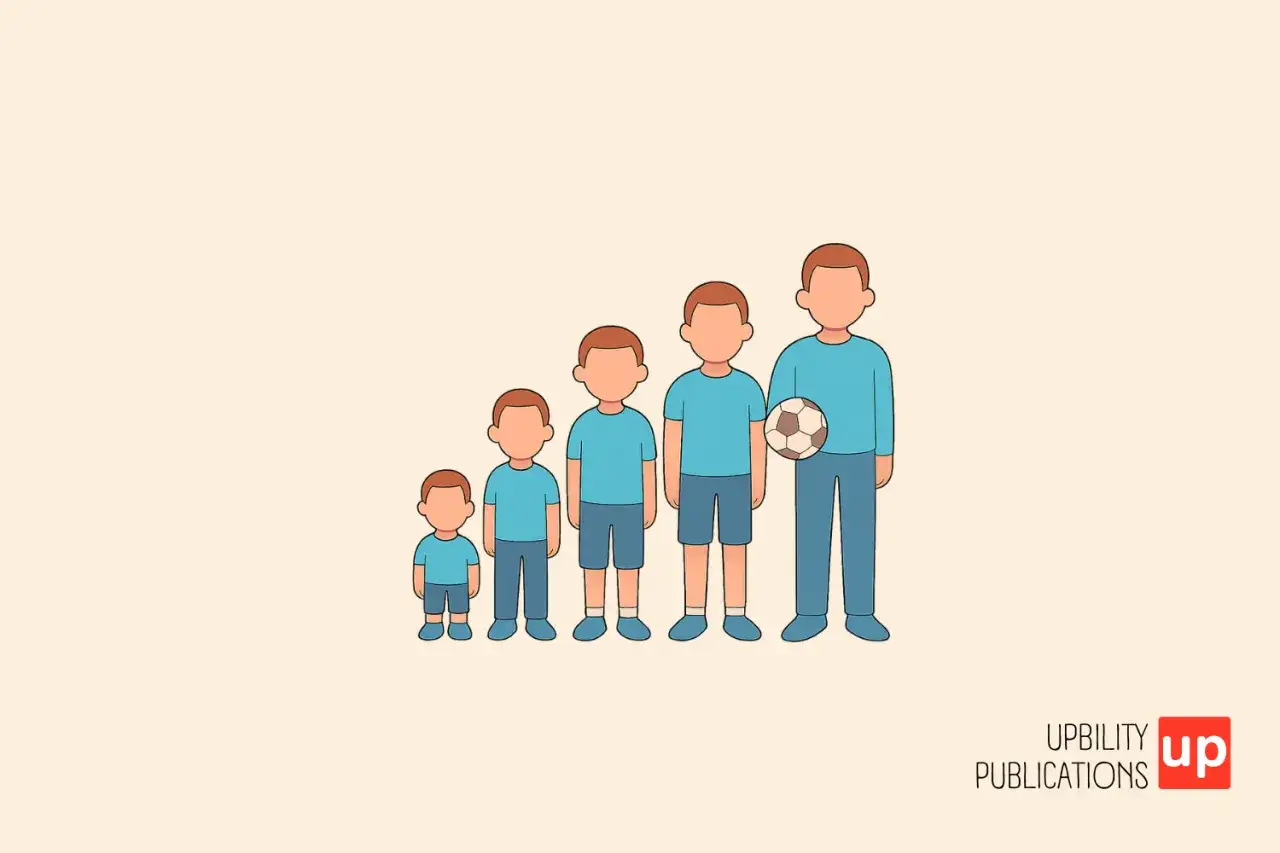 Crescita e sviluppo: la psicologia dei bambini dai 6 ai 7 anni, con un bambino che tiene un pallone da calcio.